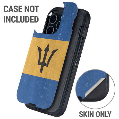 Barbados Flag Distressed Otterbox Defender iPhone Skin